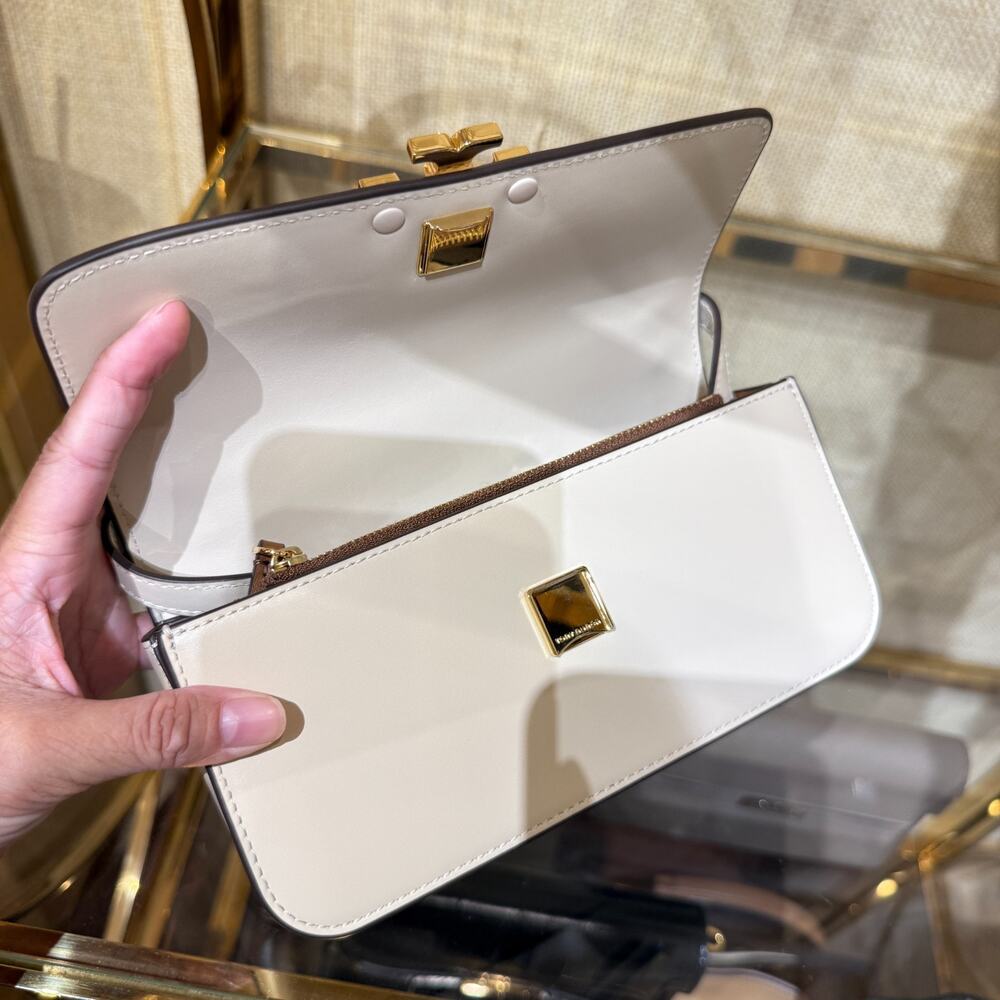 Tory Burch SMALL ELEANOR RECTANGULAR BAG 158734 $550 New Cream - Picture 5 of 9